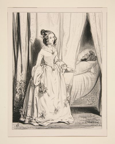 Husbands Are Very Ugly When Returning from the Ball... by Paul Gavarni