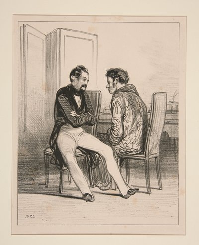"But at your age, unfortunate! I did not know what debts were..." by Paul Gavarni