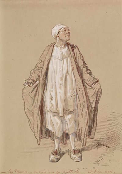 Man in Night Dress by Paul Gavarni
