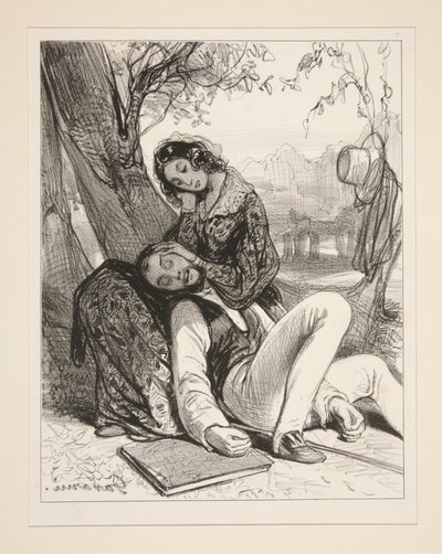 Mr Charles Dreams His Mistress is Unfaithful... by Paul Gavarni