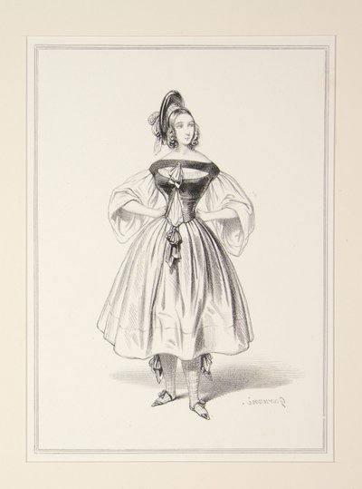 New Costume by Gavarni. Executed by Babin, ... by Paul Gavarni