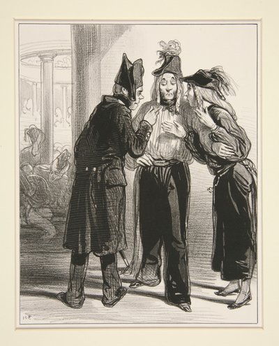 No. 32 - Be quiet, brat, let the authority chatter! by Paul Gavarni