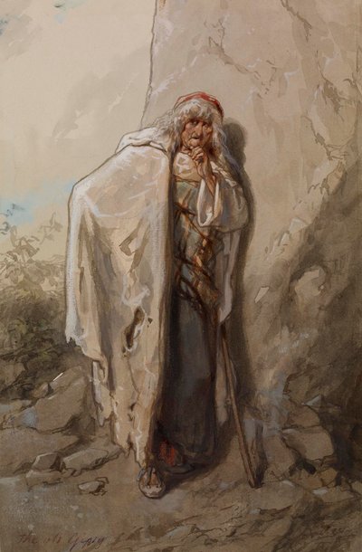 Old Gypsy by Paul Gavarni