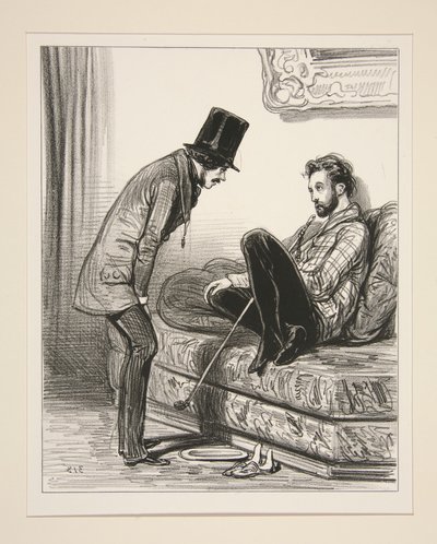 Louis de Vincennes Has Just Been Brought Back, with Two Broken Ribs!... by Paul Gavarni