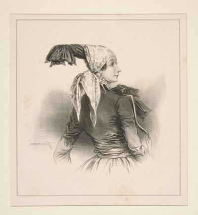 Peasant Woman of Altenburg by Paul Gavarni