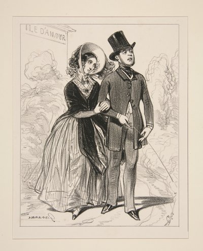 Nothing Weighs on the Arm Like the Woman One No Longer Loves. by Paul Gavarni