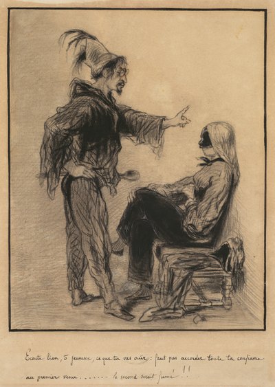 Study for a Scene from "Carnaval" by Paul Gavarni