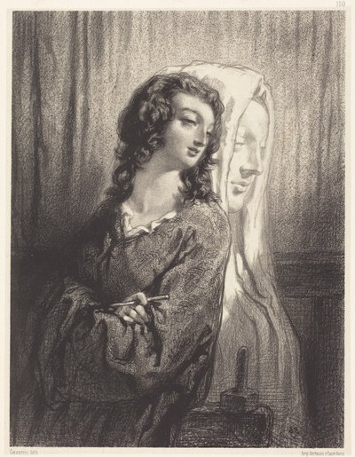 The Model and the Figure (The Monumental Sculpture) by Paul Gavarni
