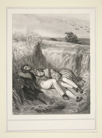 A Nest in the Wheat by Paul Gavarni