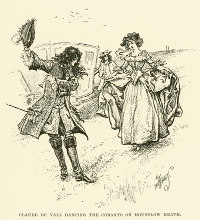 Claude du Vall Dancing the Coranto on Hounslow Heath by Paul Hardy