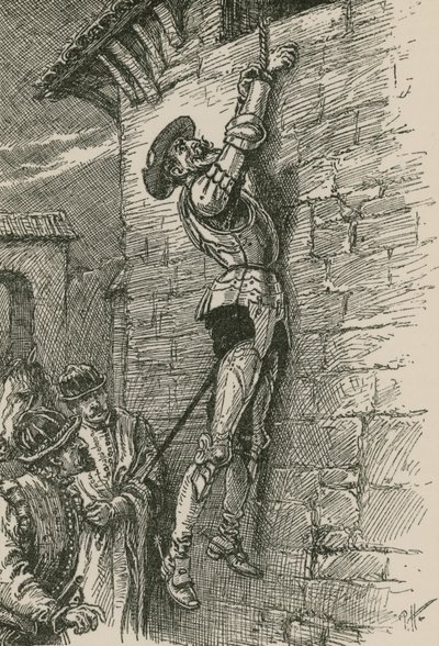 He Had Inevitably Fallen to the Ground, Had Not His Wrist Been Securely Fastened to the Rope by Paul Hardy