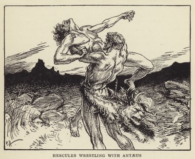 Hercules wrestling with Antaeus by Paul Hardy