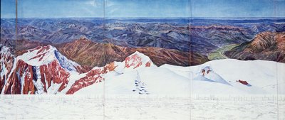 Panoramic view of the summit of Pelvoux in the Massif des Ecrins, French Alps by Paul Helbronner