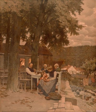 Family in the Garden by Paul Hey