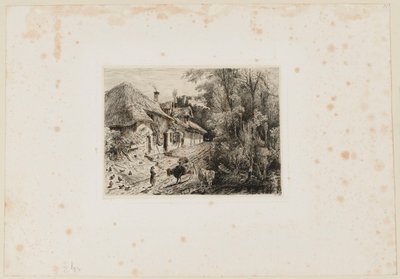 Cottage of Old Trouville. Beraldi 82 IFF 32 by Paul Huet
