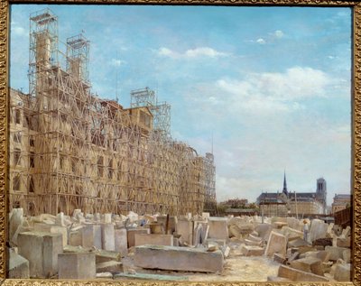 The City Hall of Paris in Reconstruction by Paul Joseph Victor Dargaud