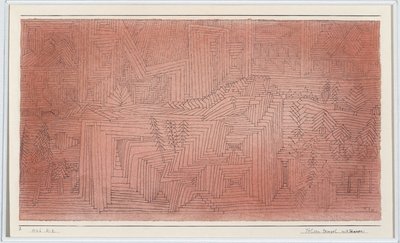 Cliff Temples with Firs by Paul Klee
