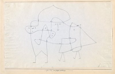 Zur Gruppe geschlungen Enlacés en un groupe by Paul Klee