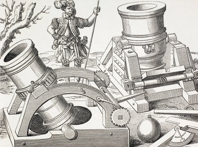 16th Century Mortars on Moveable Carriages by Paul Lacroix