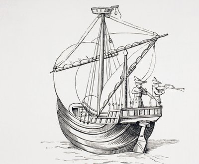A 15th Century Sailing Ship by Paul Lacroix