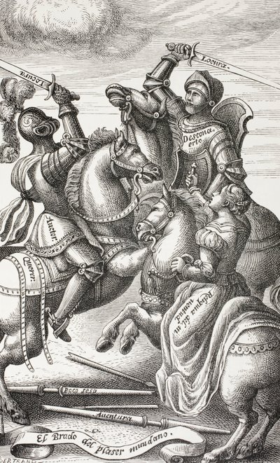Chivalry Represented by Allegorical Figures (after a 16th century copperplate) by Paul Lacroix
