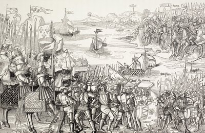 Crusaders Landing at Damietta, Egypt, in 1249 by Paul Lacroix