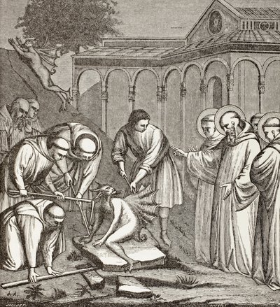 St. Benedict and the Devil by Paul Lacroix