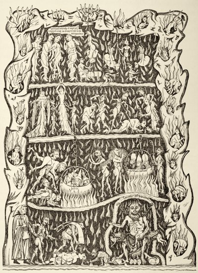 The Torments of Hell (from a 12th century manuscript) by Paul Lacroix