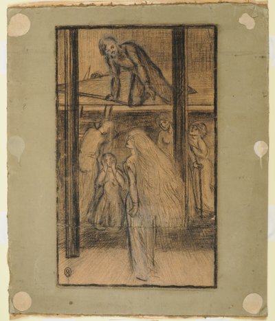 Hallgerd Refuses Her Hair to Gunnar by Paul Nash