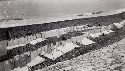 Washing Drying on the Beach, Nice by Paul Nash