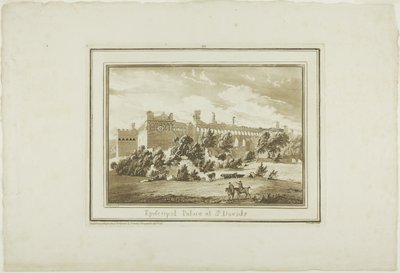 Episcopal Palace at St. Davids, plate twelve from Twelve Views in South Wales by Paul Sandby