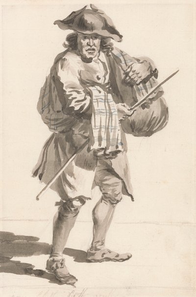 London Cries: A Man with a Bundle, Old Clothes by Paul Sandby