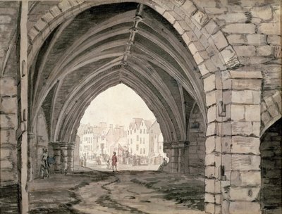 Part of Holyrood Abbey with a View of the Canongate by Paul Sandby