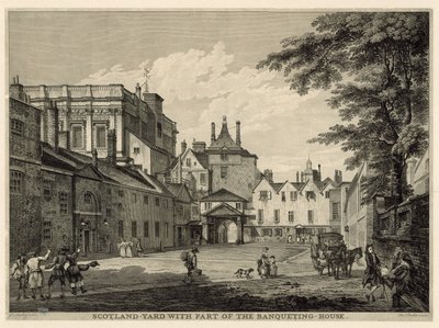 Scotland Yard with part of the Banqueting House by Paul Sandby