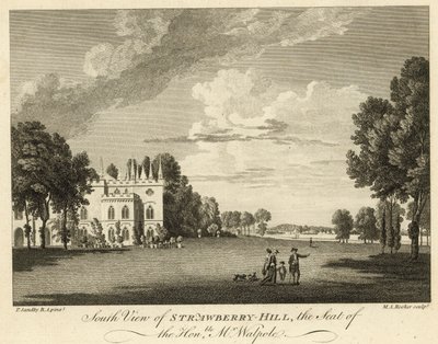 South view of Strawberry Hill, Twickenham, London, the seat of the Honourable Horace Walpole by Paul Sandby