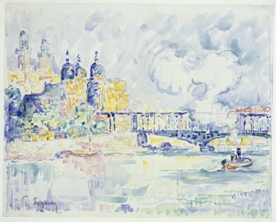 The Seine with Trocadéro and Pont de Passy in Paris by Paul Signac