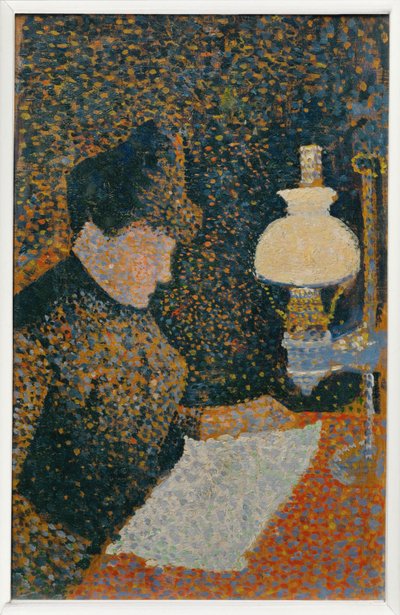 Woman Under the Lamp by Paul Signac