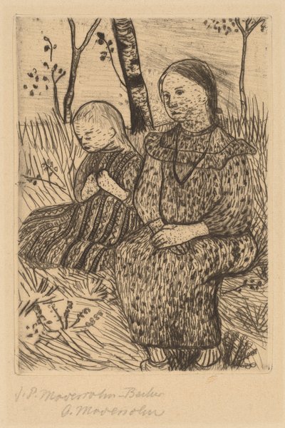 Two Peasant Girls by Paula Modersohn Becker