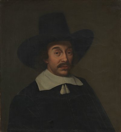 Portrait of a Man, Possibly Jan de Hooghe (1608-1682) by Paulus Hennekyn