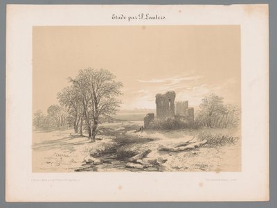 Landscape with Ruin (Studies by Paulus Lauters) by Paulus Lauters