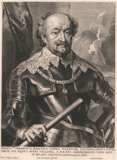 Excellmus. Dominus. D. Joannes. Comes. Nassoviæ. Cattinelliboci. Vian Dietz. Etc by Paulus Pontius