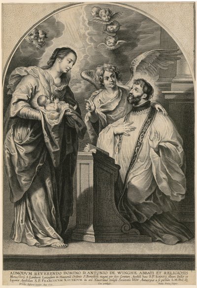 Madonna and Child Appearing to the Kneeling Saint Francis Xavier by Paulus Pontius