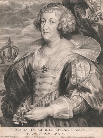 Maria de Medices, Queen of France, Mother of Three Kings by Paulus Pontius