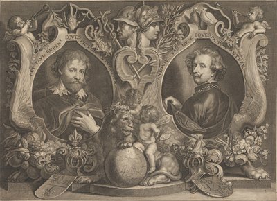 Paulus Pontius - Antonius Van Dyck Eques and Peter Paul Rubens Eques by Paulus Pontius