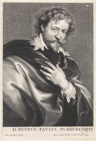 Portrait of the painter Peter Paul Rubens by Paulus Pontius