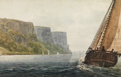 The Packet Mohawk of Albany Passing the Palisades by Pavel Petrovic Svin