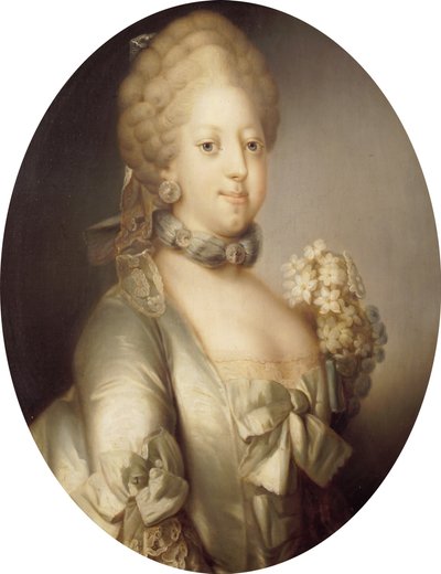 Portrait of Caroline Matilda of Great Britain 1751-1775, Queen of Denmark, ca 1767 by Peder Als