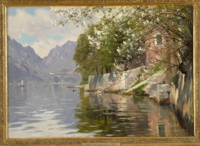 Spring Day at Lake Lugano by Peder Monsted