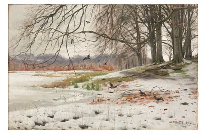 Snowy Landscape by Peder Monsted