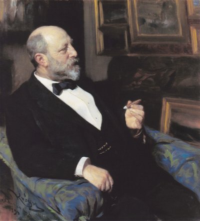 Portrait of the Tobacco Manufacturer Heinrich Hirschsprung, Founder of the Collection by Peder Severin Krøyer